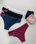 Brazyliany damskie - klasyczne majtki ze srednim stanem, bawelniany klin