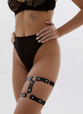Harness podwiązka na udo z metalowymi elementami