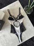 Zmysłowe koronkowe body soft cup
